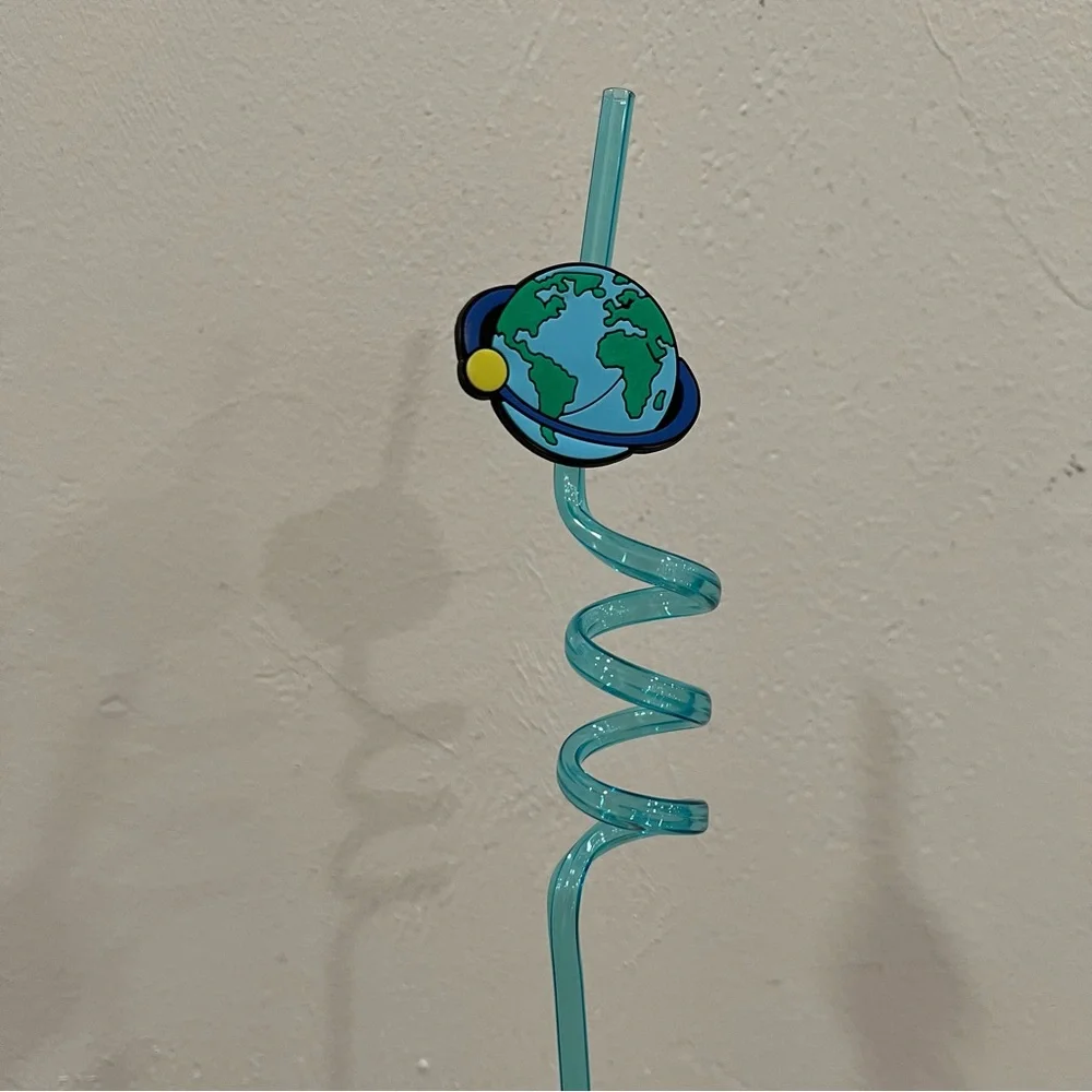Colorful Swirly Straws with Fun Attachments